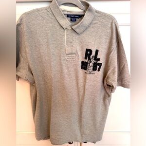 Polo by Ralph Lauren Light Gray Polo Shirt with Embroidered Logo